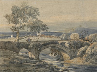 Die alte Brücke in Devon von Thomas Girtin